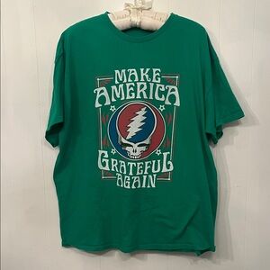 Grateful Dead Make America Grateful Again Green Graphic Tee